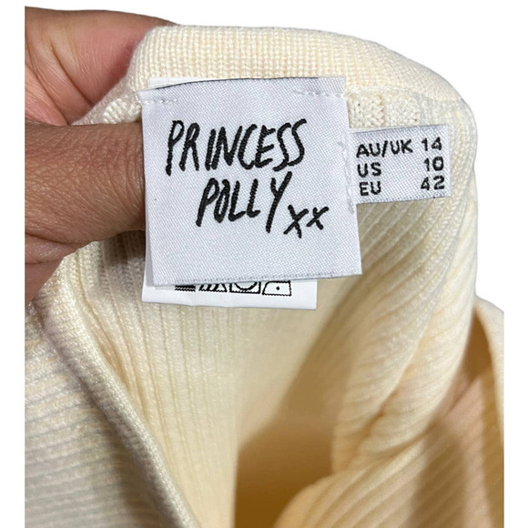 Princess Polly Hellie Mini Dress Cream / S-10 - Picture 14 of 16